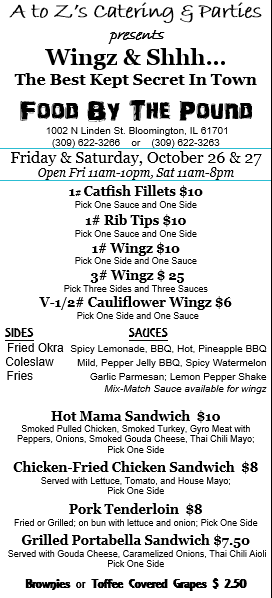 Fri and Sat 10.26 &amp; 27 for website